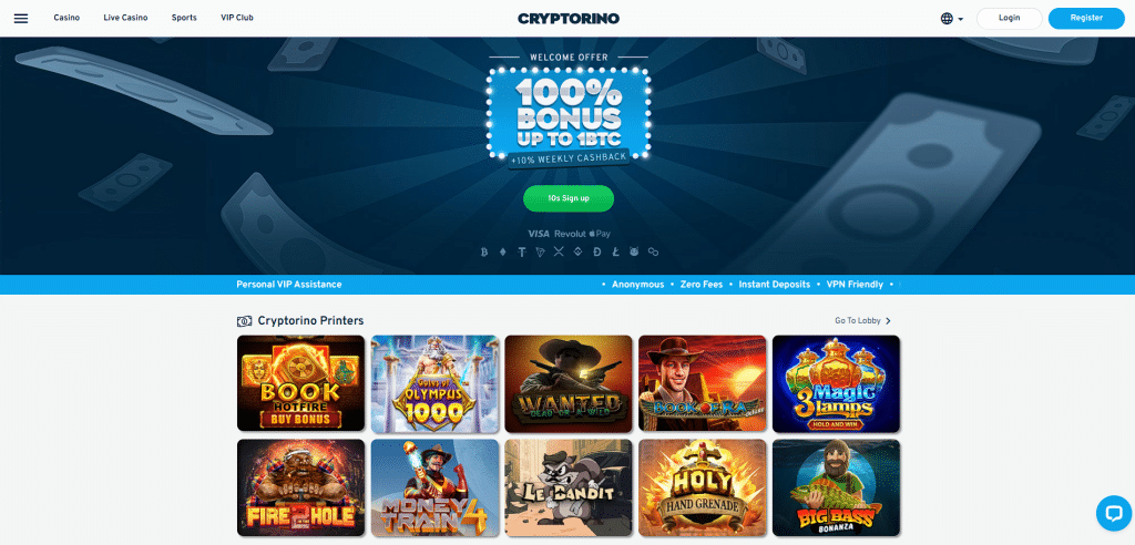 Cryptorino - bitcoin casinos